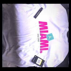 Jordan Miami shirt neon color way with white NWT